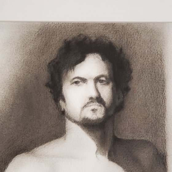 Original Academic Drawing Study in Charcoal from Life