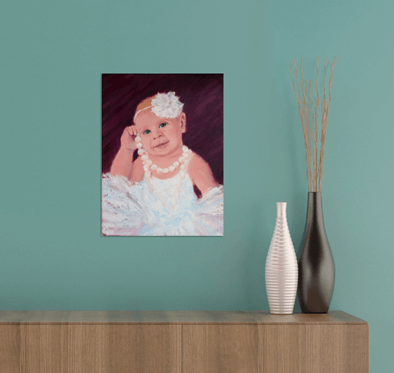 Little ballerina... Big dream... /  ORIGINAL OIL PAINTING