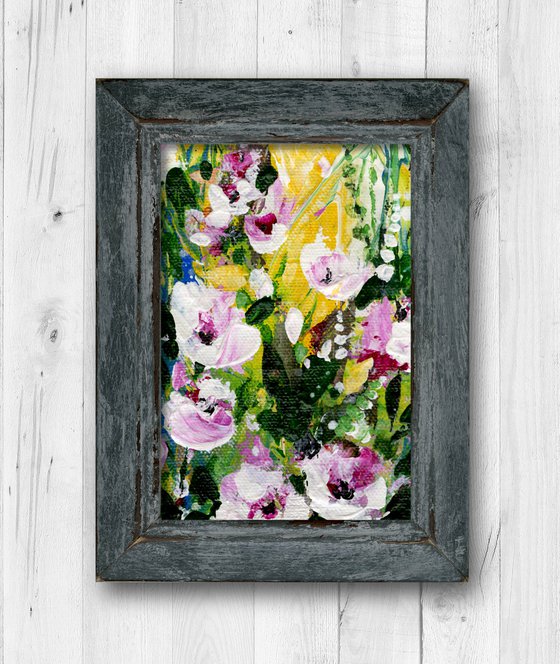Meadow Magic 4 - Framed Floral Painting by Kathy Morton Stanion