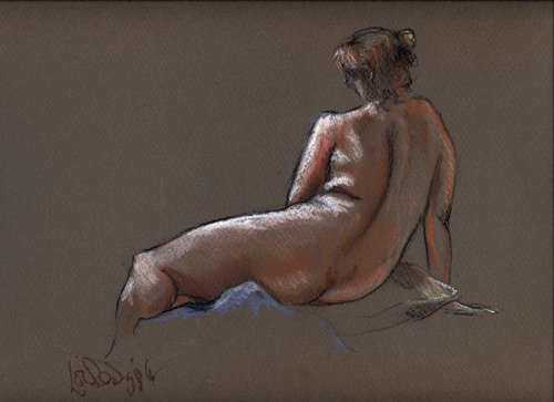 Reclining - female nude by Louise Diggle