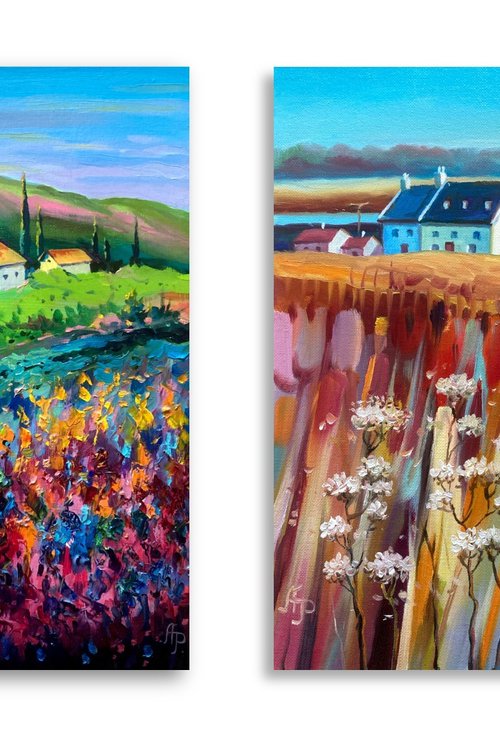 Diptych. Melody of Summer by Olena  Romanenko