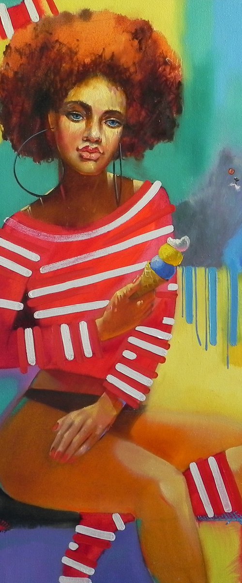"Fifty-fifty" Original art by Mykhailo Novikov