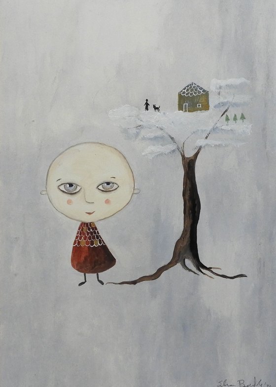 The child and the tree house