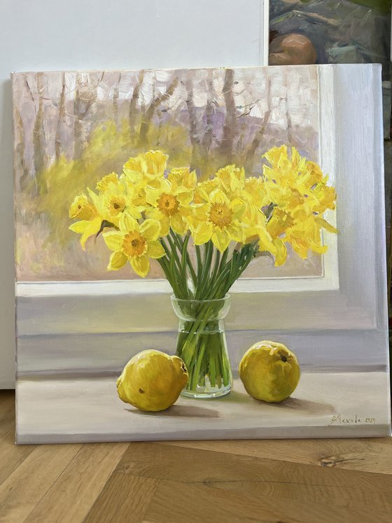 Still Life with Daffodils and Lemons