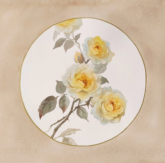Vintage Yellow Roses