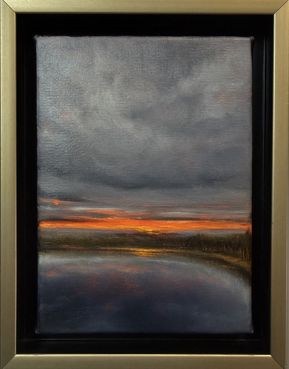 Foggy Sunset By Daiva Karaliute, 7 X 9, Artwork For Sale On Artfinder