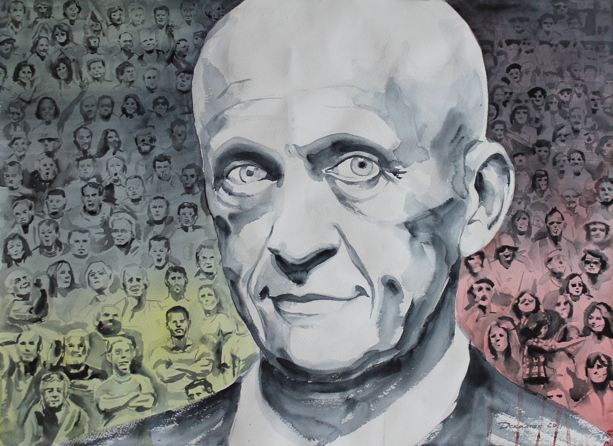 Illustrative Portrait Watercolour By Sergiy Dekalyuk, 30 X 22", Let The Whole World Wait, Original Artwork