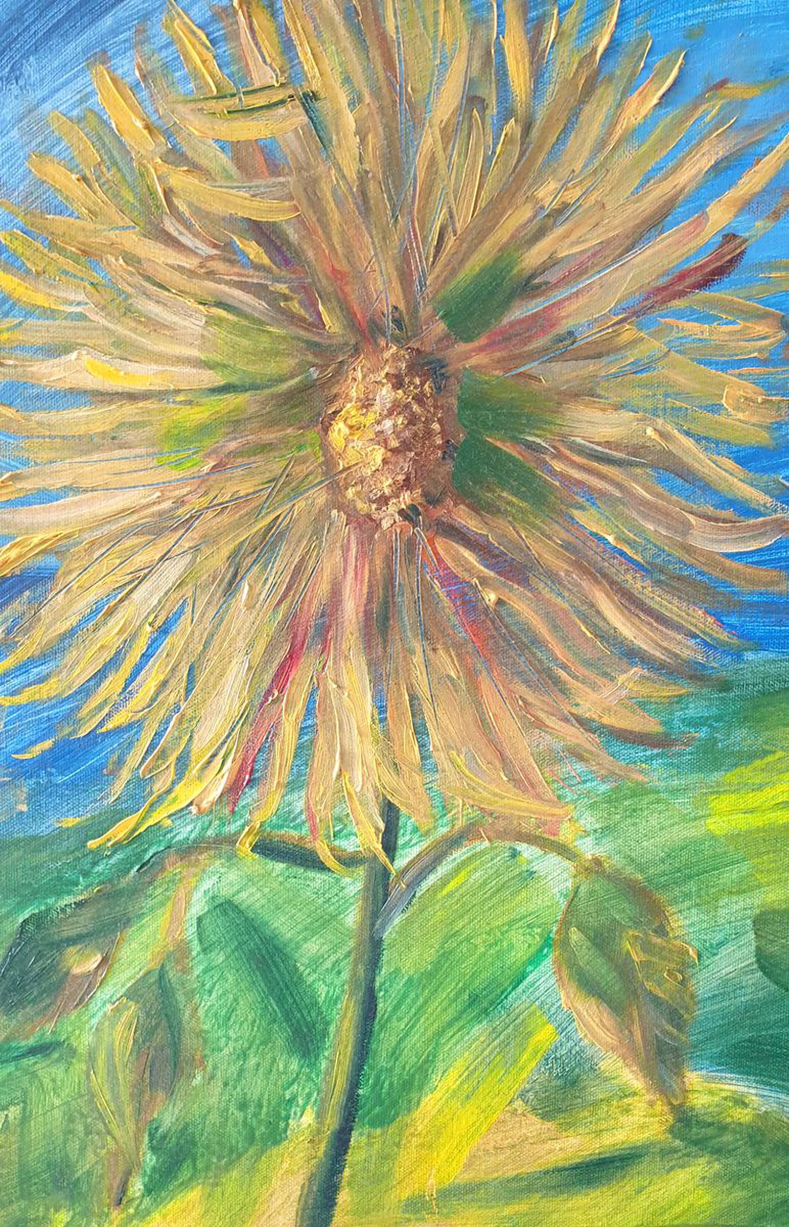 Abstract Sunflower Flowers Spring Home Decor Son Artfinder