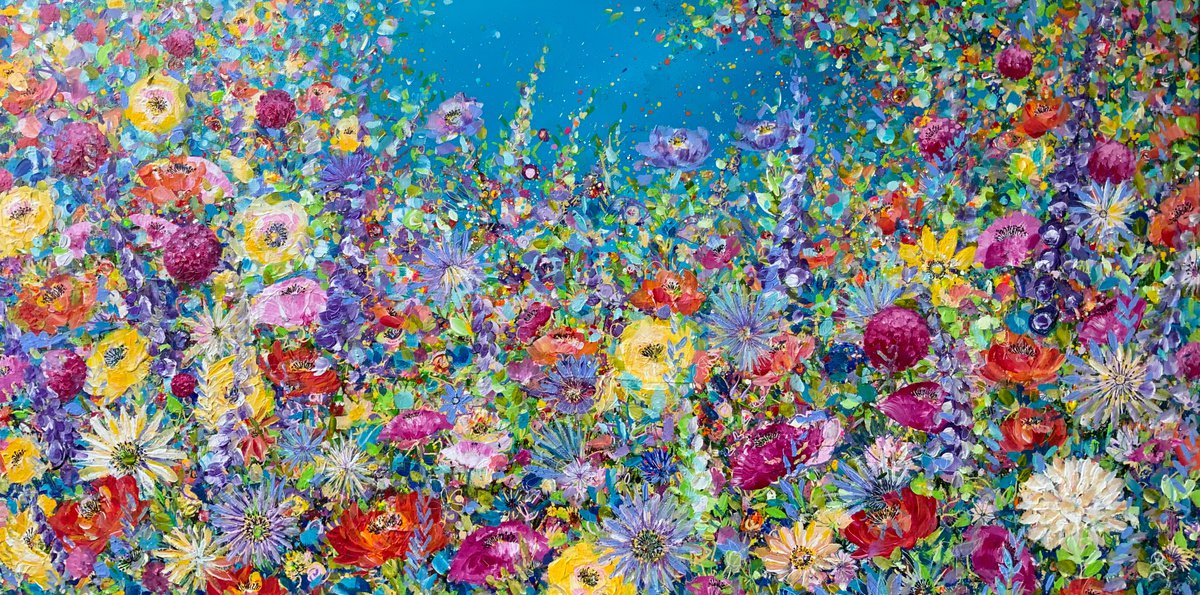 Blue Haze Flowers XL by Jan Rogers