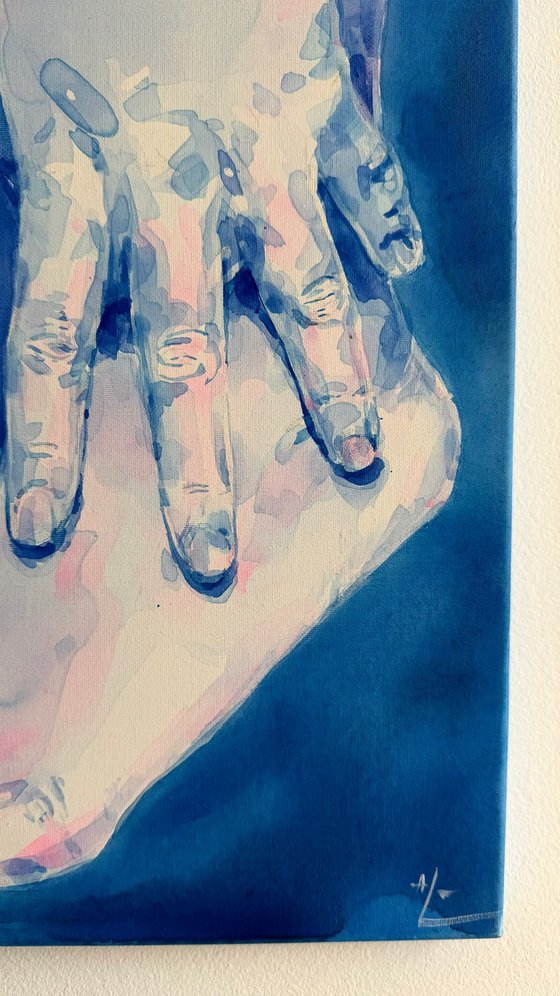 Blue hand and foot