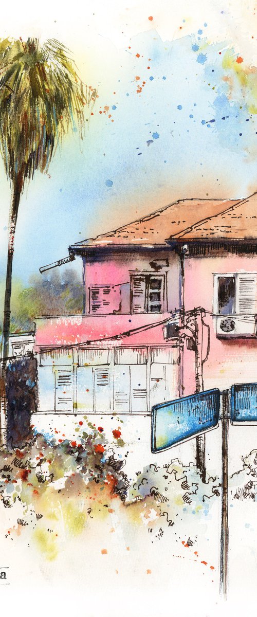 Haifa Pink House by Sophie Rodionov