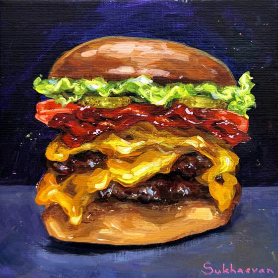 Still Life with Double Cheeseburger