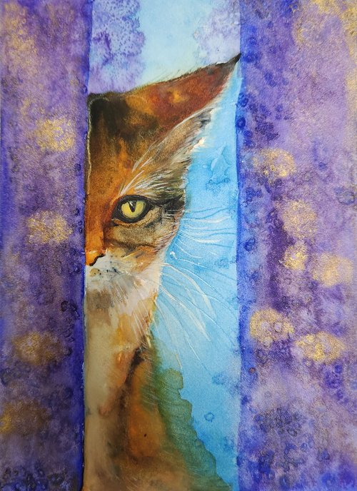 Feline Watchfulness by Nataliya Studenikin