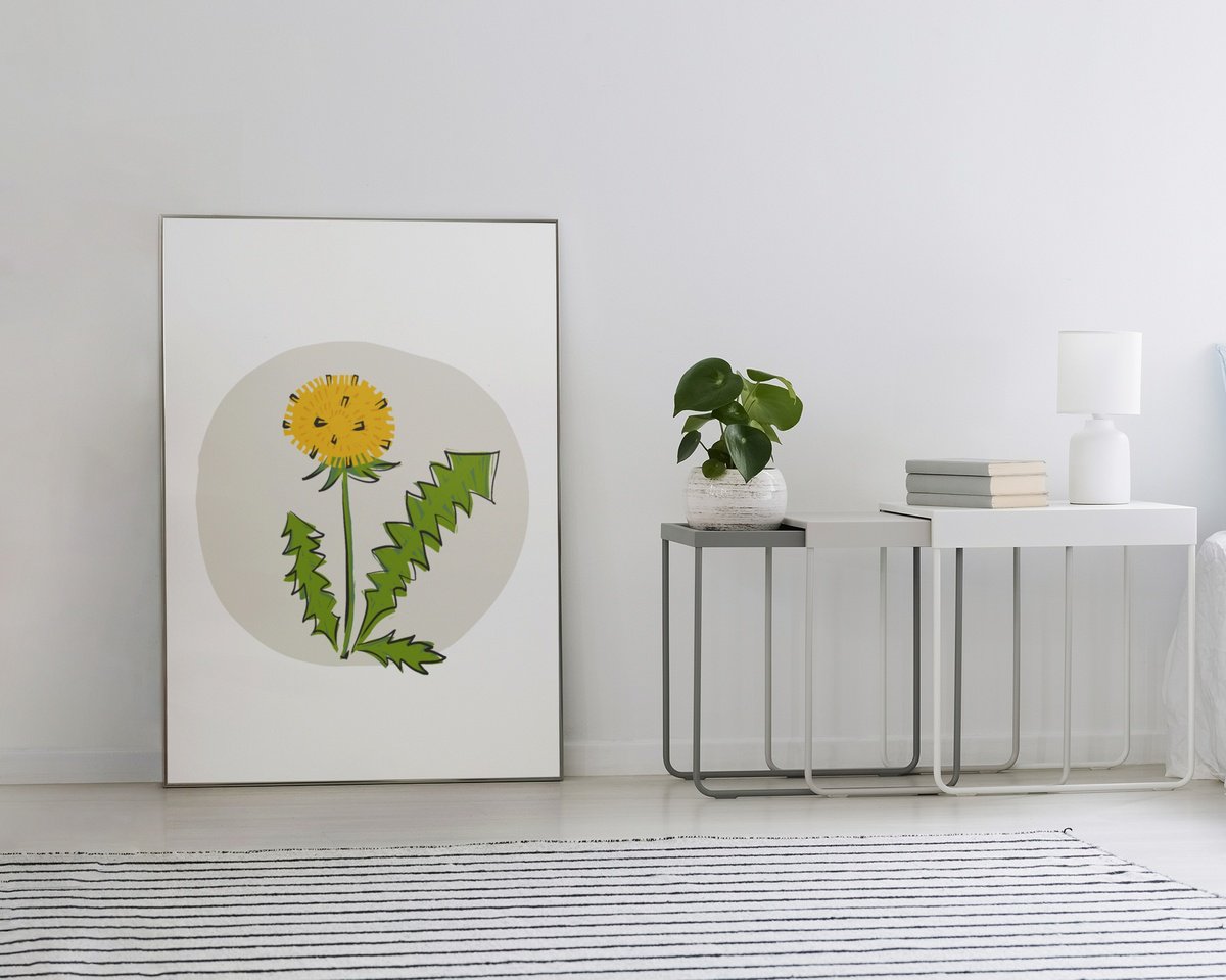 Botanical Giclee Print By Emma Evans-Freke, 12 X 17, A Wild Dandelion, Original Artwork