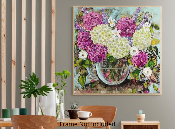Pink and White Hydrangea