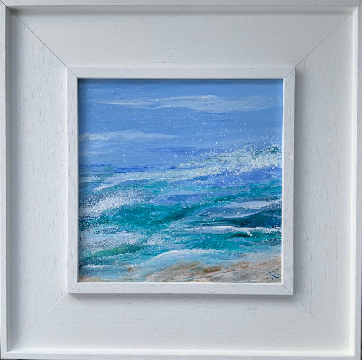City Beach Blues Ii By Jan Rogers, 17 X 17, Artwork For Sale On Artfinder