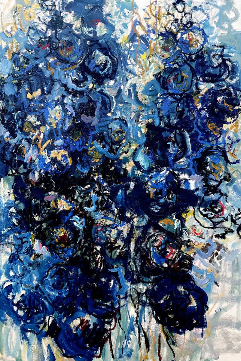 Blue flowers. by Lilia Orlova-Holmes