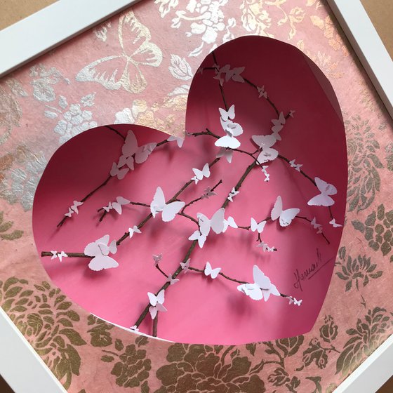 Cherry Blossom Heart (Pink)