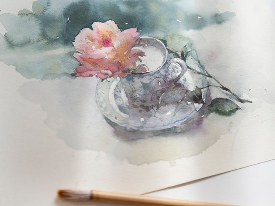 Rose and cup