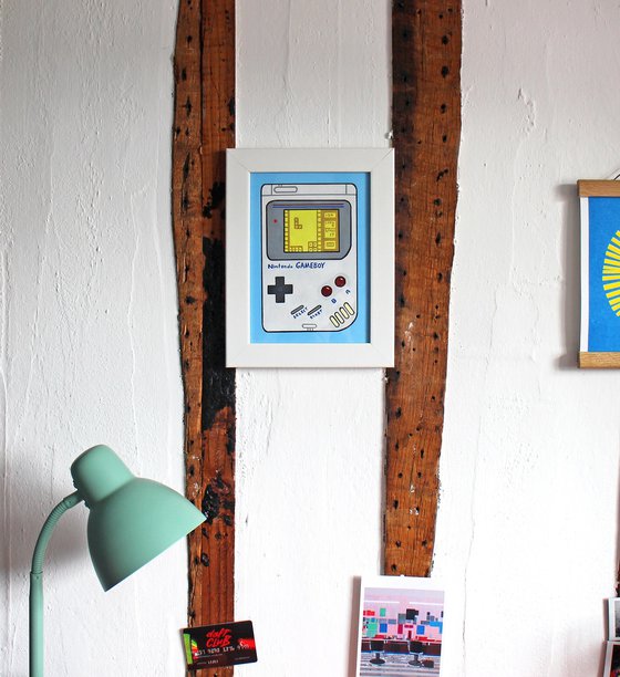 Game Boy Pop A5 Art Painting