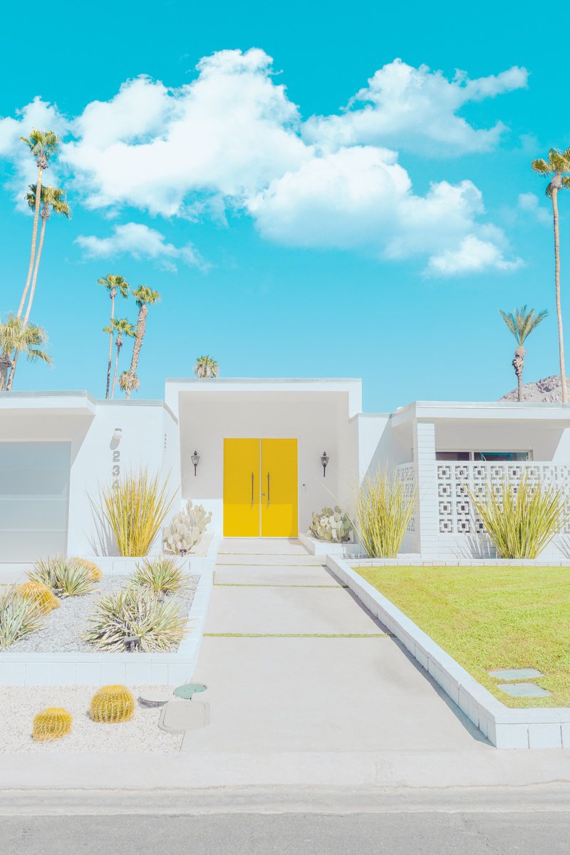 Surrealistic Cityscapes Photograph By Tabita Pietsch, 20 X 28", Modern Paradise Yellow2, Original Artwork