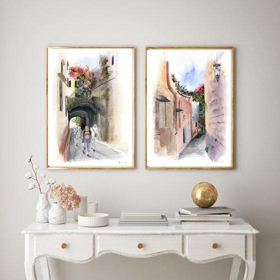 Set of 2 Travel Paintings