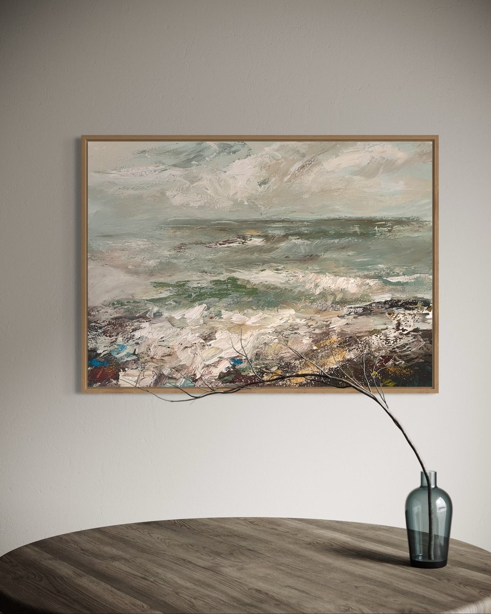Salty Seaweed Underfoot By Belinda Reynell, 29 X 21, Artwork For Sale On Artfinder