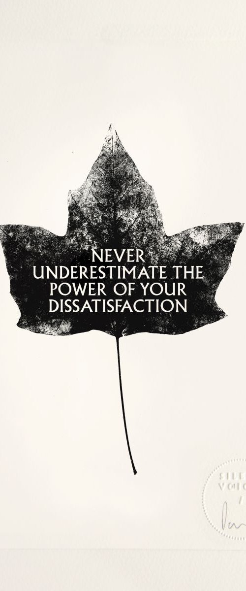 Never Underestimate The Power Of Your Dissatisfaction - limited edition etching by Paul West