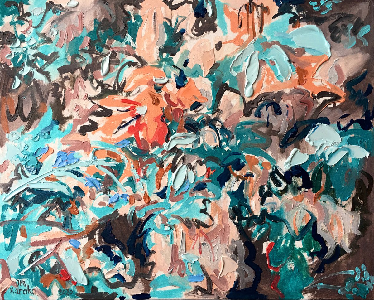 Abstract Flower 40x50cm by Ole Karako