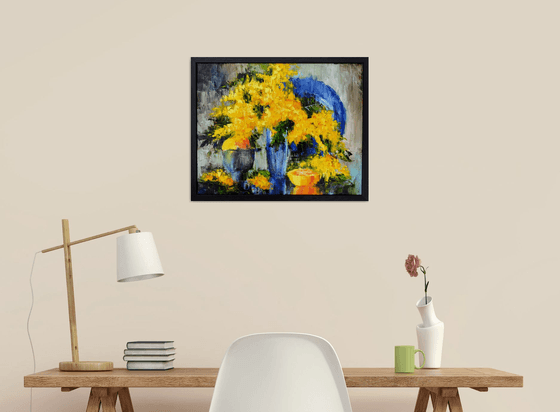 Mimosa on the Table FRAMED