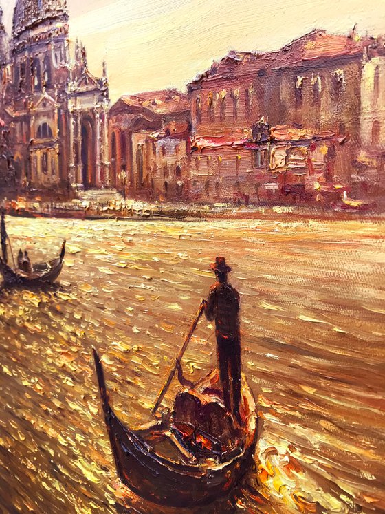 "Sunny Venice " original oil painting