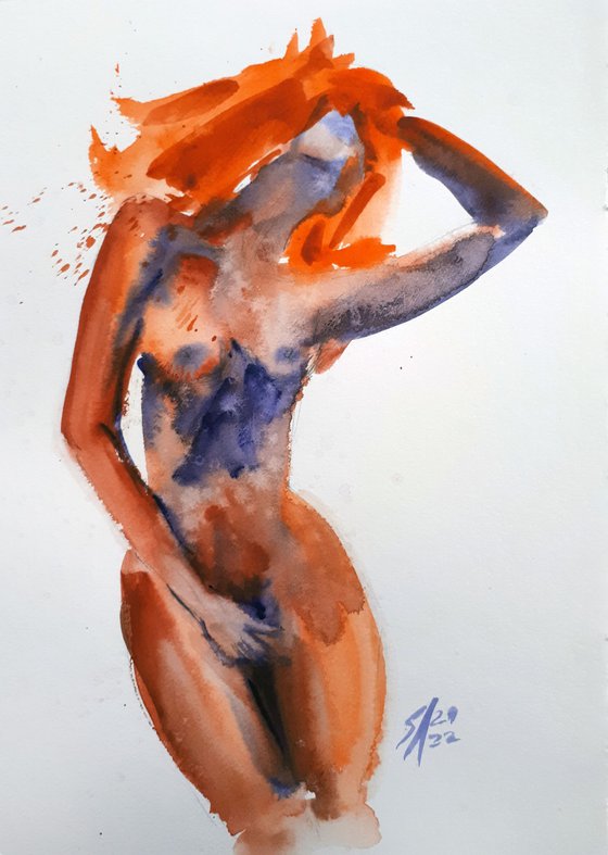 Grace XVIII. SERIES OF NUDE BODIES FILLED WITH THE SCENT OF COLOR / ORIGINAL PAINTING