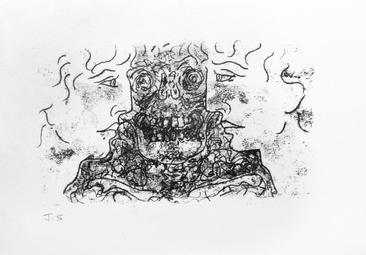 Illustrative Abstract Limited Edition Print By John Sharp, 11 X 8, Mortality V02, Original Artwork