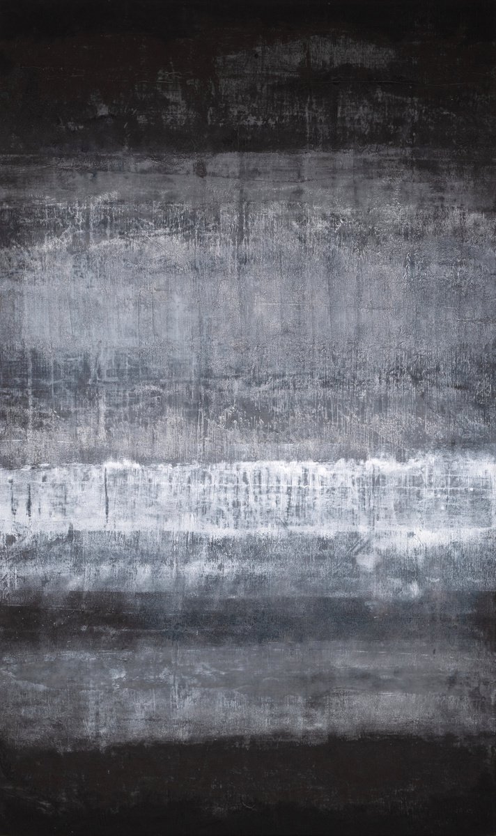 Abstract Acrylic Painting By Rokas Berziunas, 53 X 89", No. 22-27 (135 X 225 Cm ), Original Artwork