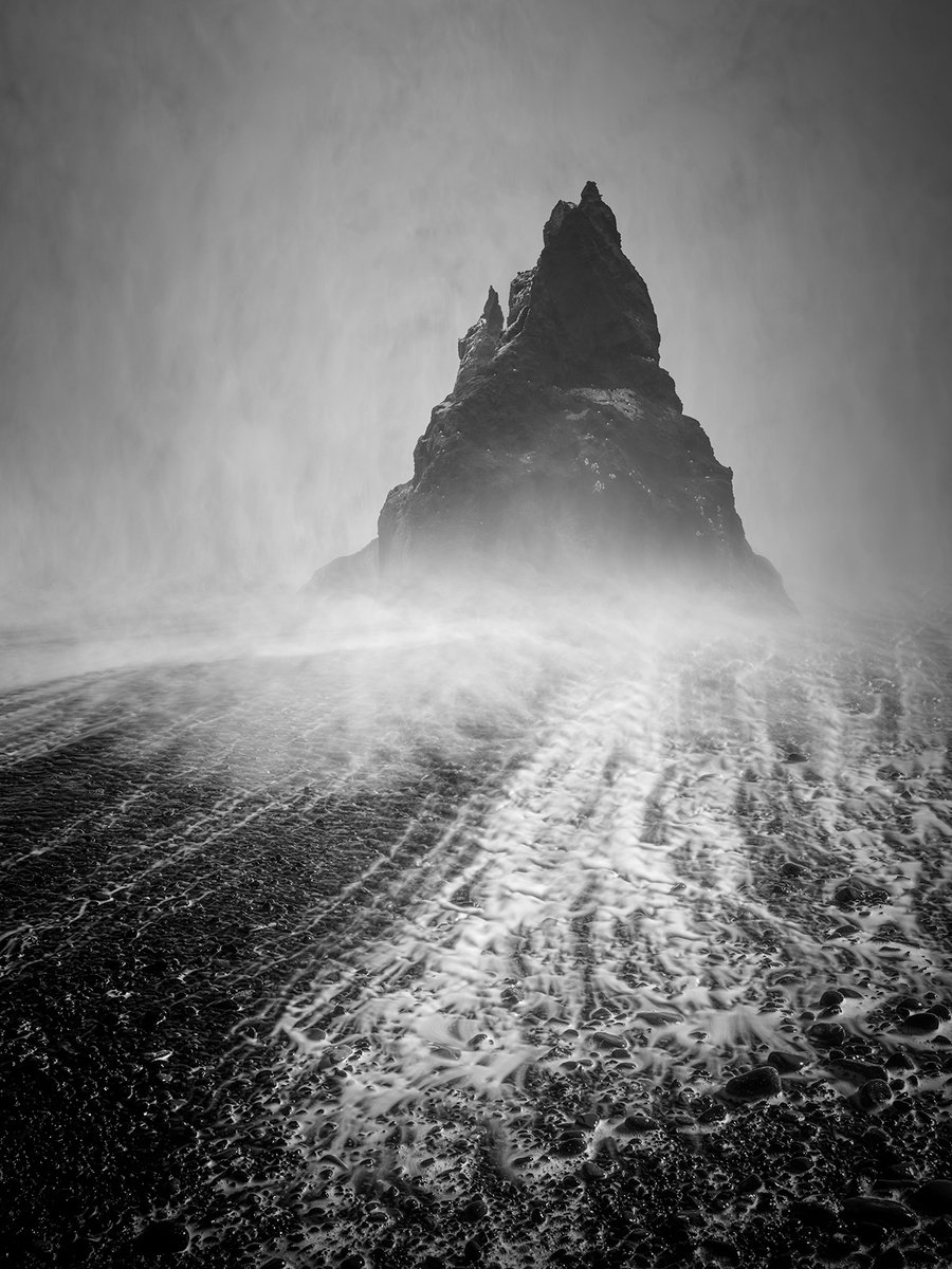 Photorealistic Landscape Photograph By Nick Psomiadis, 35 X 47", Reynisdrangar, Original Artwork