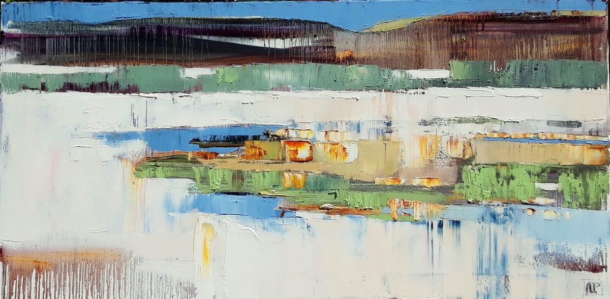 Water Lily By Lesya Ros, 35 X 18, Artwork For Sale On Artfinder