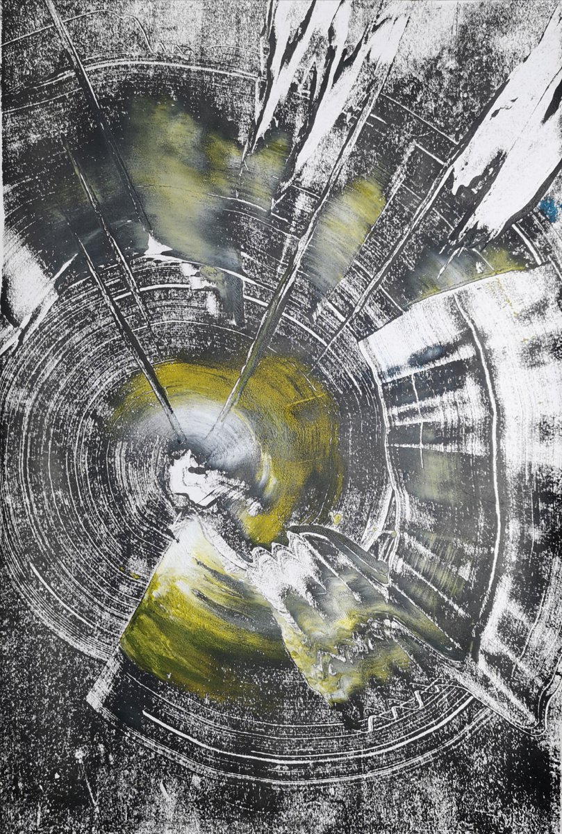 Geometric Abstract Limited Edition Print By Aneta Gajos, 11 X 17, Life Cycle I, Original Artwork