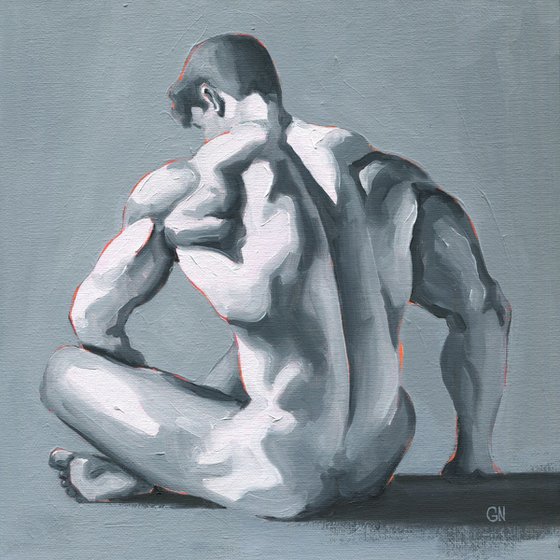 Resting Between Movements - Male nude