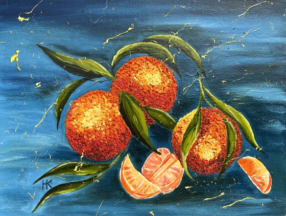 Tangerines Original Oil Painting