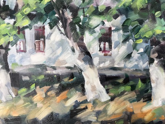 Old white house.