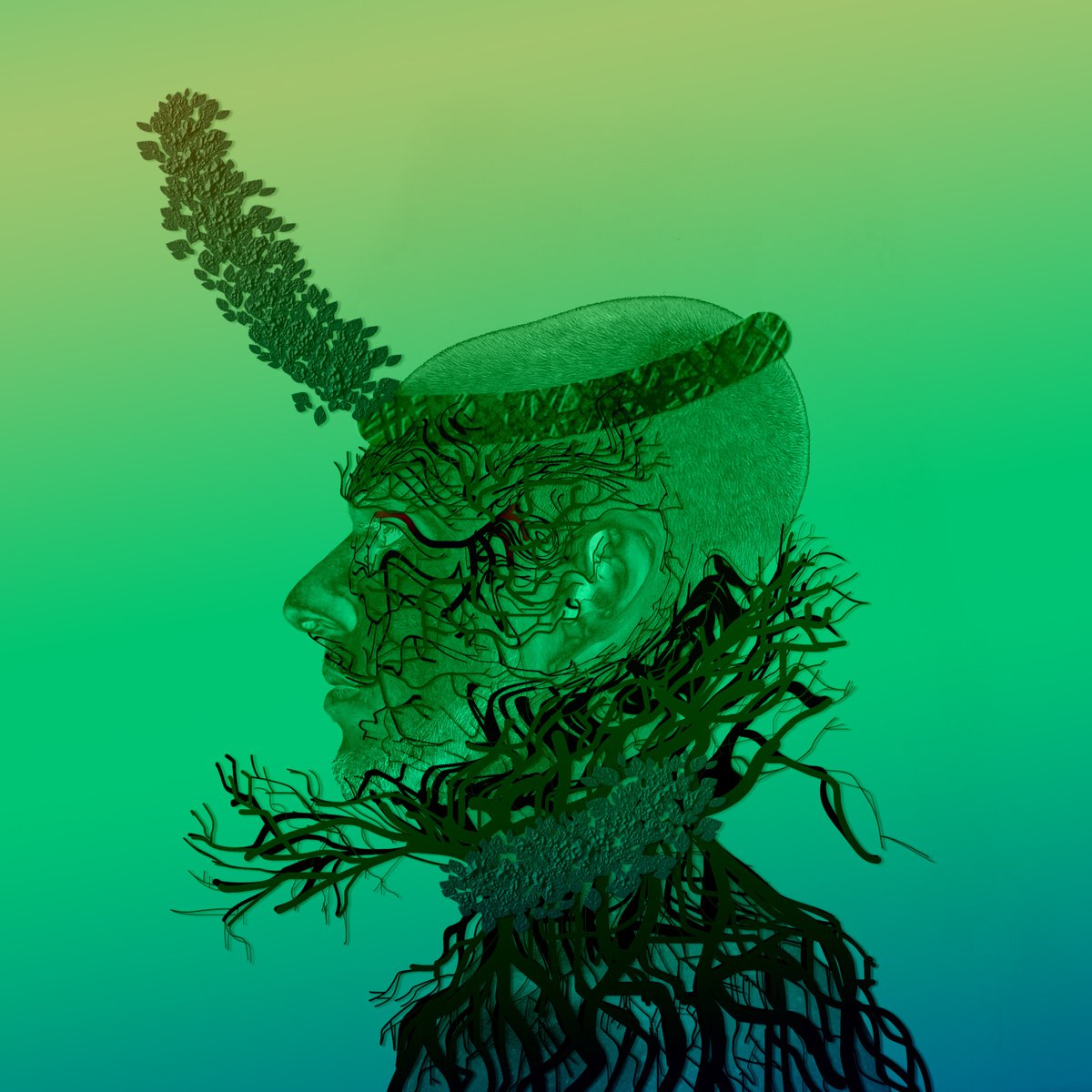 Portrait Print By Mattia Paoli, 51 X 51", Ramses Xxviii No.7, Original Artwork