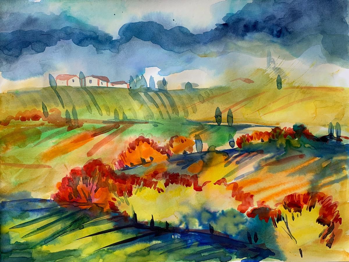 Autumnal landscape by Olga Pascari