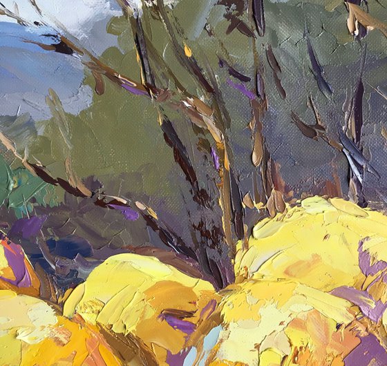 "A quince" oil painting