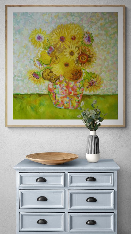 Sunflowers in a vase