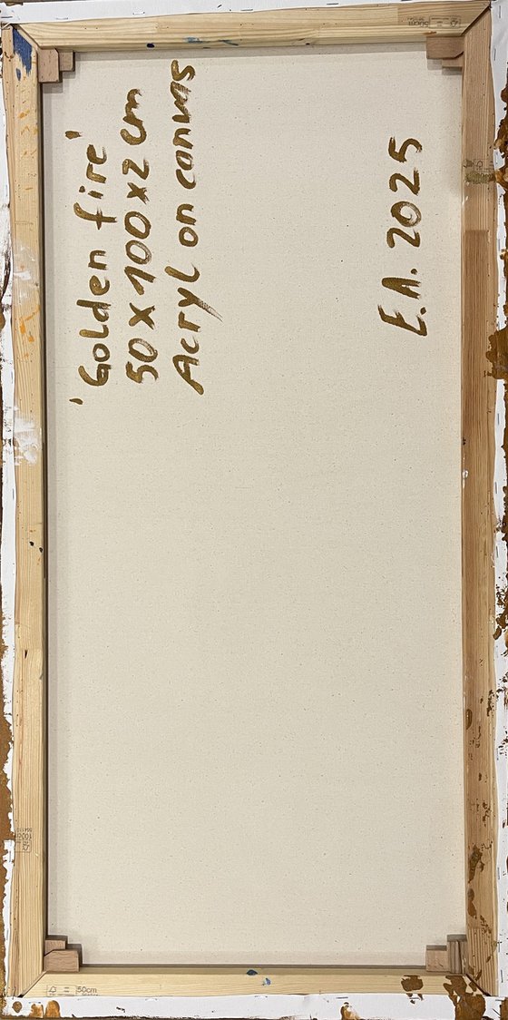 Golden Fire 50x100x2 cm