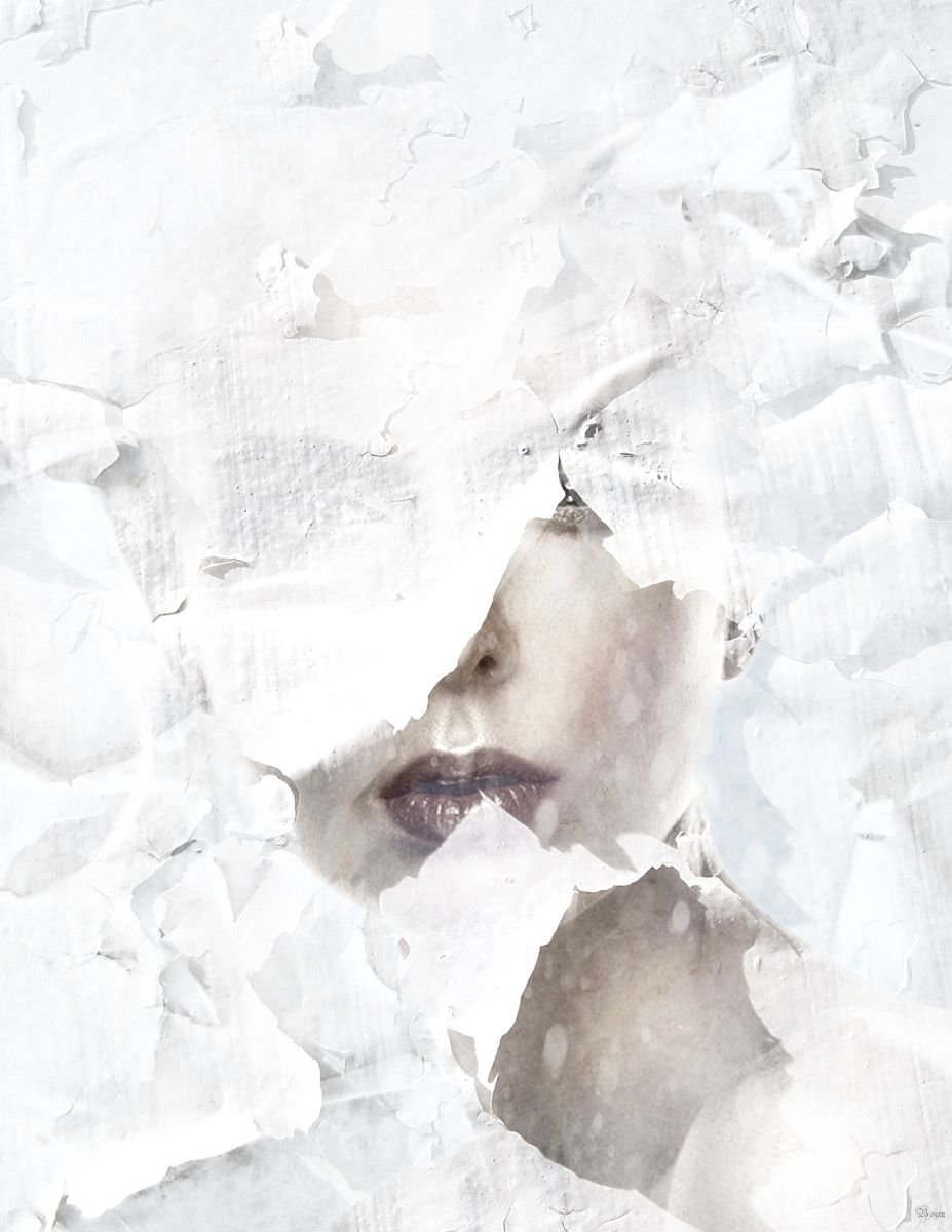 Illustrative Portrait Photograph By Bojan Jevtic, 33 X 43, White, Original Artwork