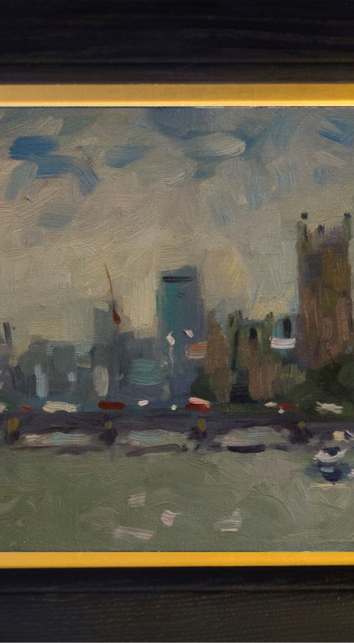 The Thames with the Houses of Parlaiment by Andre Pallat
