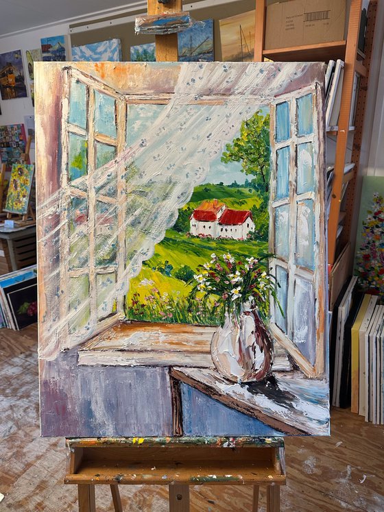 Open window with Flowers