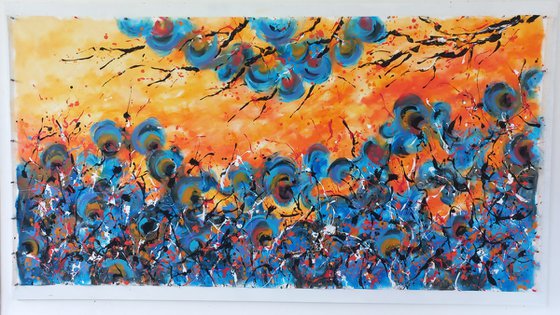 Sunset flowers by M.Y.