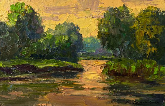 Spring Sunset over the River